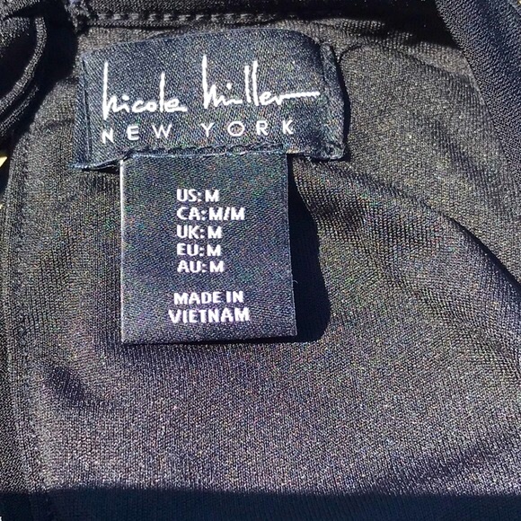 NWOT Nicole Miller Black  Halter Dress Size Medium - Picture 8 of 15